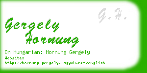 gergely hornung business card